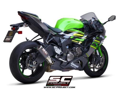 SC Project CR-T Titanium Exhaust (carbon fiber) For Kawasaki Ninja ZX-6R (19-21)