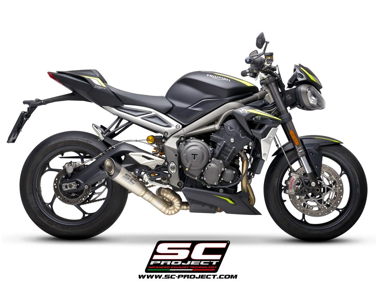 SC Project S1 (S-Shaped) Titanium Exhaust for Triumph Street Triple 765 R/RS (20-22)