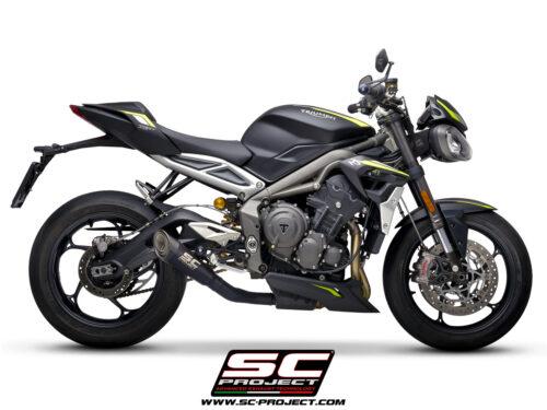 SC Project S1 Titanium Black Exhaust for Triumph Street Triple 765 R/RS (17-19)