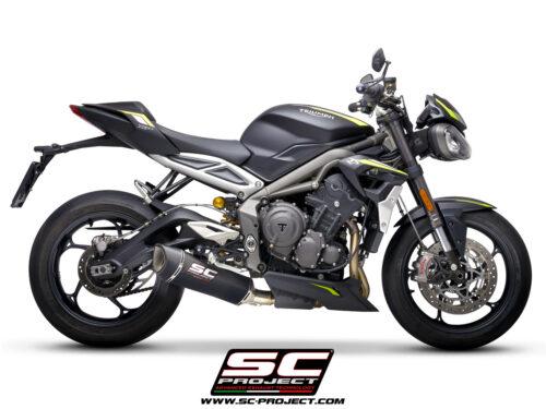 SC Project SC1-R Carbon Fiber Exhaust For Triumph Street Triple 765 S/R/RS (20-22)