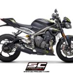 SC Project SC1-R Matt Black Slip On Exhaust For Triumph Street Triple 765 S/R/RS (20-22)