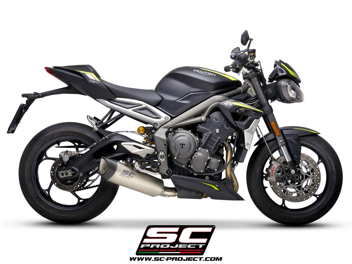 SC Project SC1-R Titanium Exhaust For Triumph Street Triple 765 S/R/RS (20-22)