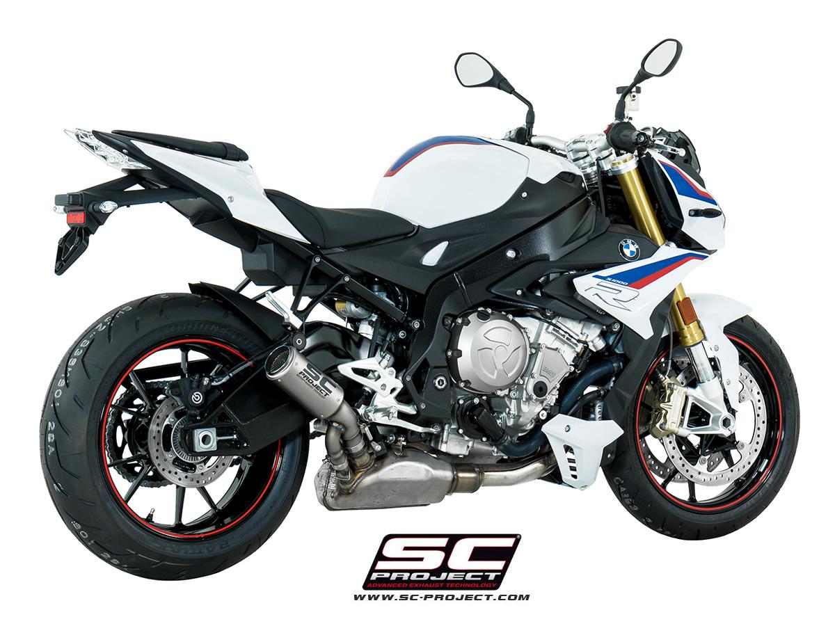 BMW S 1000 R (2017 – 2020) CR-T titanium, with titanium mesh Muffler, with Titanium link pipe