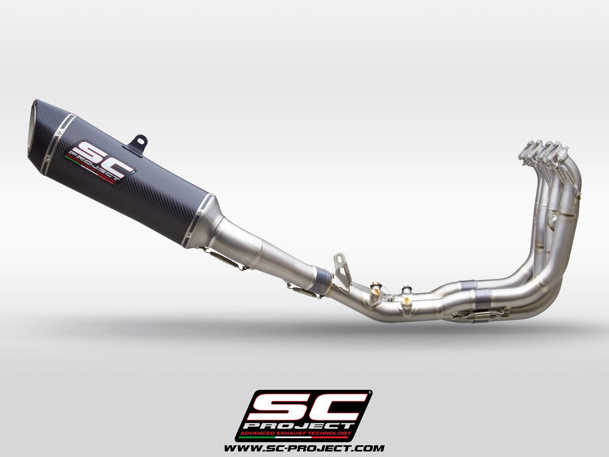 BMW S 1000 RR (2020 – 2022) – EURO 5 Full Exhaust System 4-1, Titanium, with Carbon SC1-R Muffler