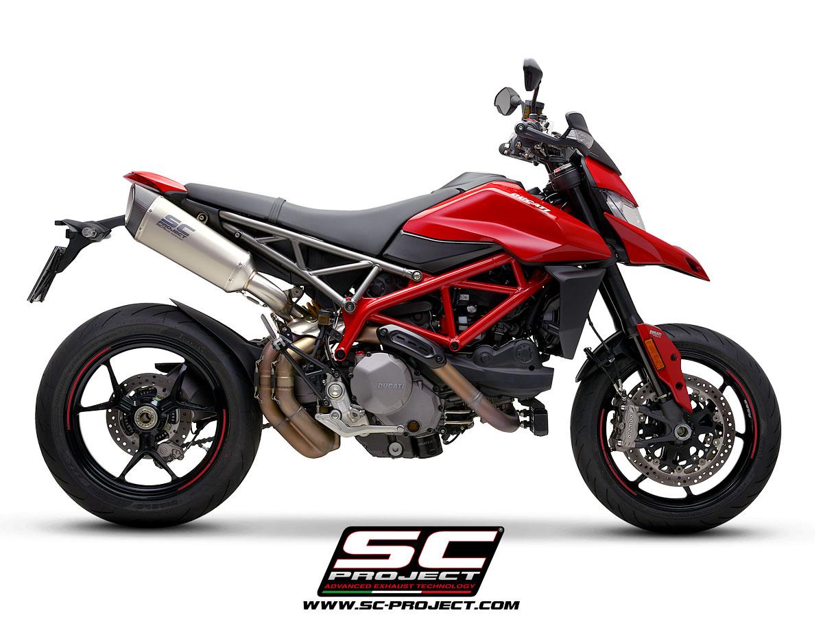 DUCATI HYPERMOTARD 950 – RVE – SP (2019 – 2021) – EURO 4 SC1-R Muffler, titanium, with carbon fiber end cap