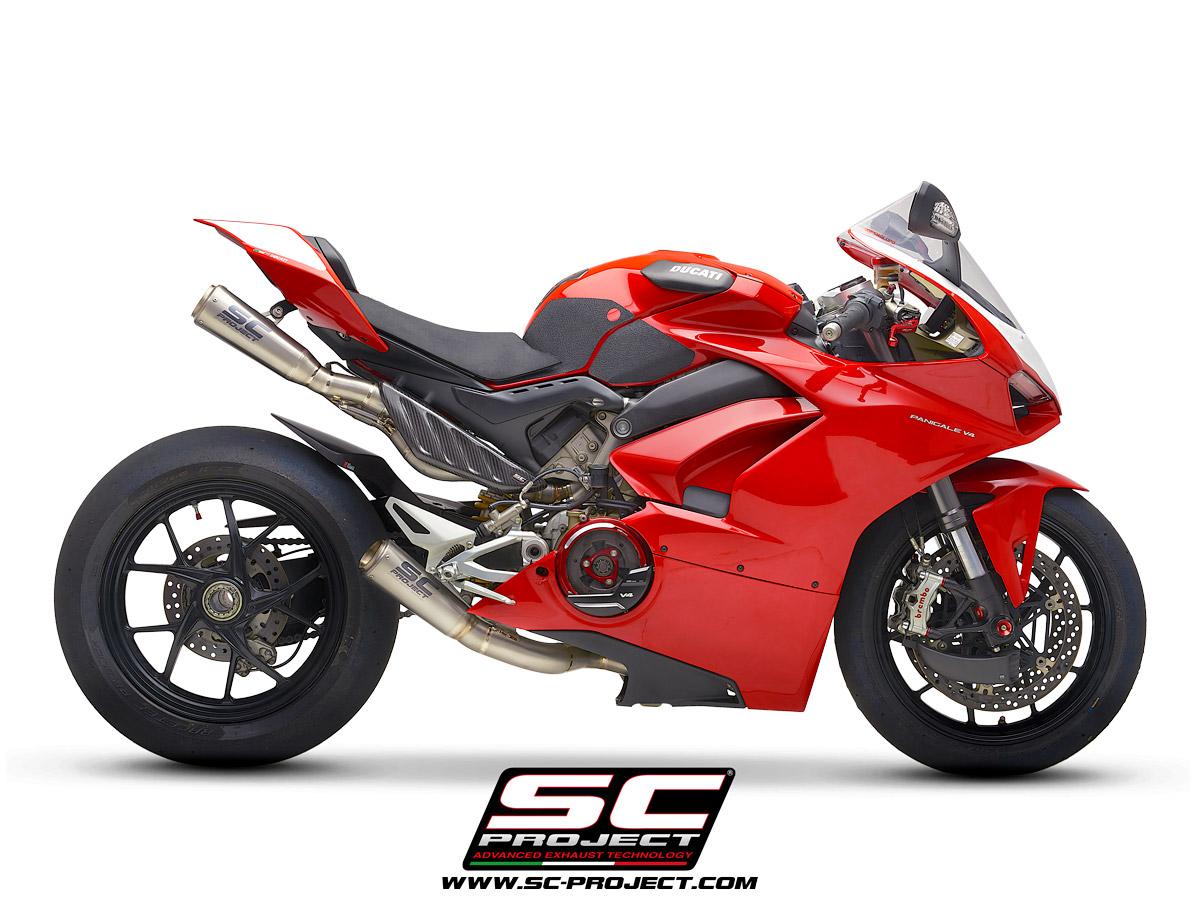 DUCATI PANIGALE V4 – V4 S (2019 – 2020) Full Exhaust System 4-2, Titanium, with Titanium S1-GP Mufflers