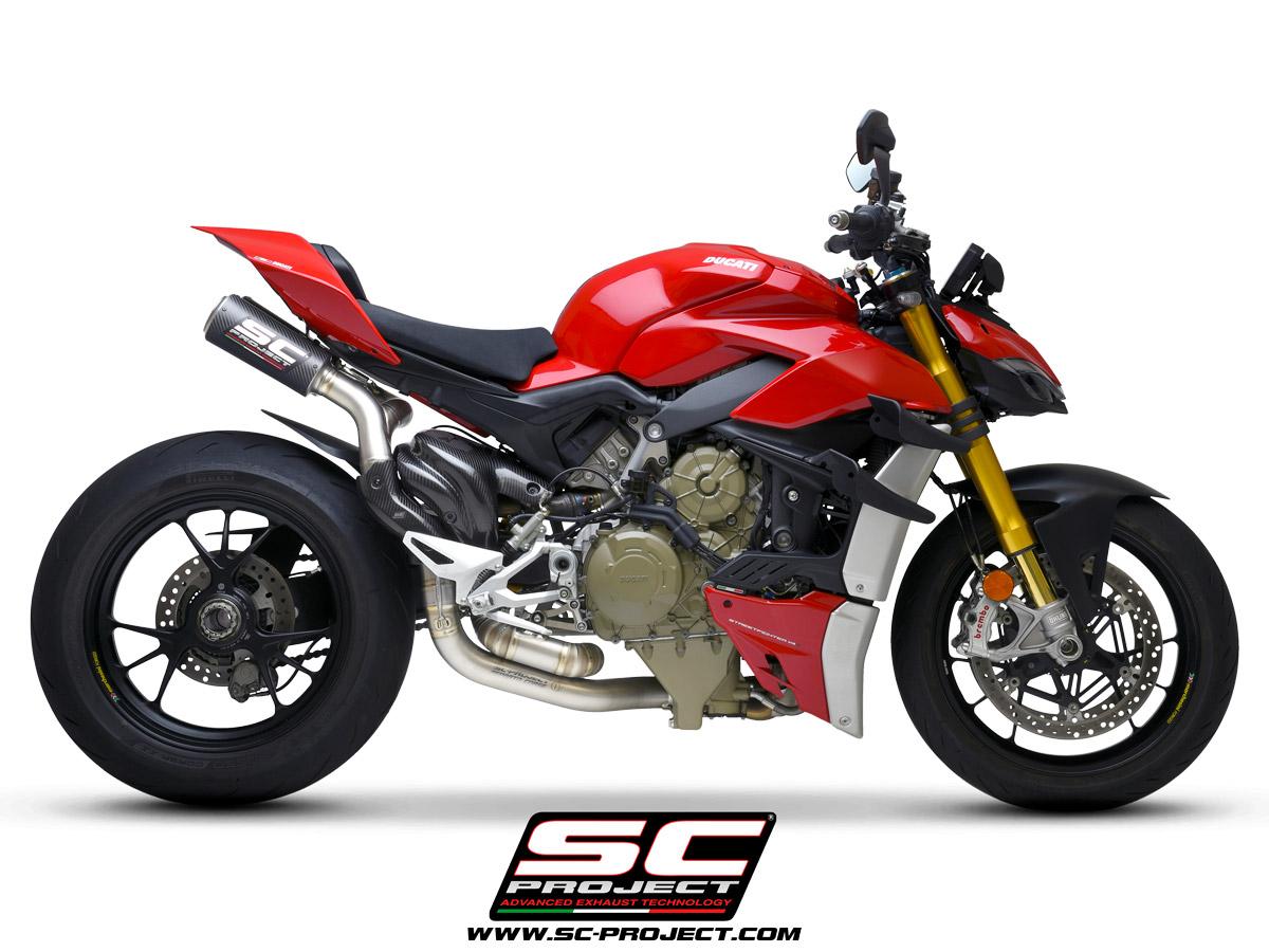 DUCATI STREETFIGHTER V4 (2020) Half-system 2-1-2 titanium system, with double CR-T M2 mufflers carbon fiber