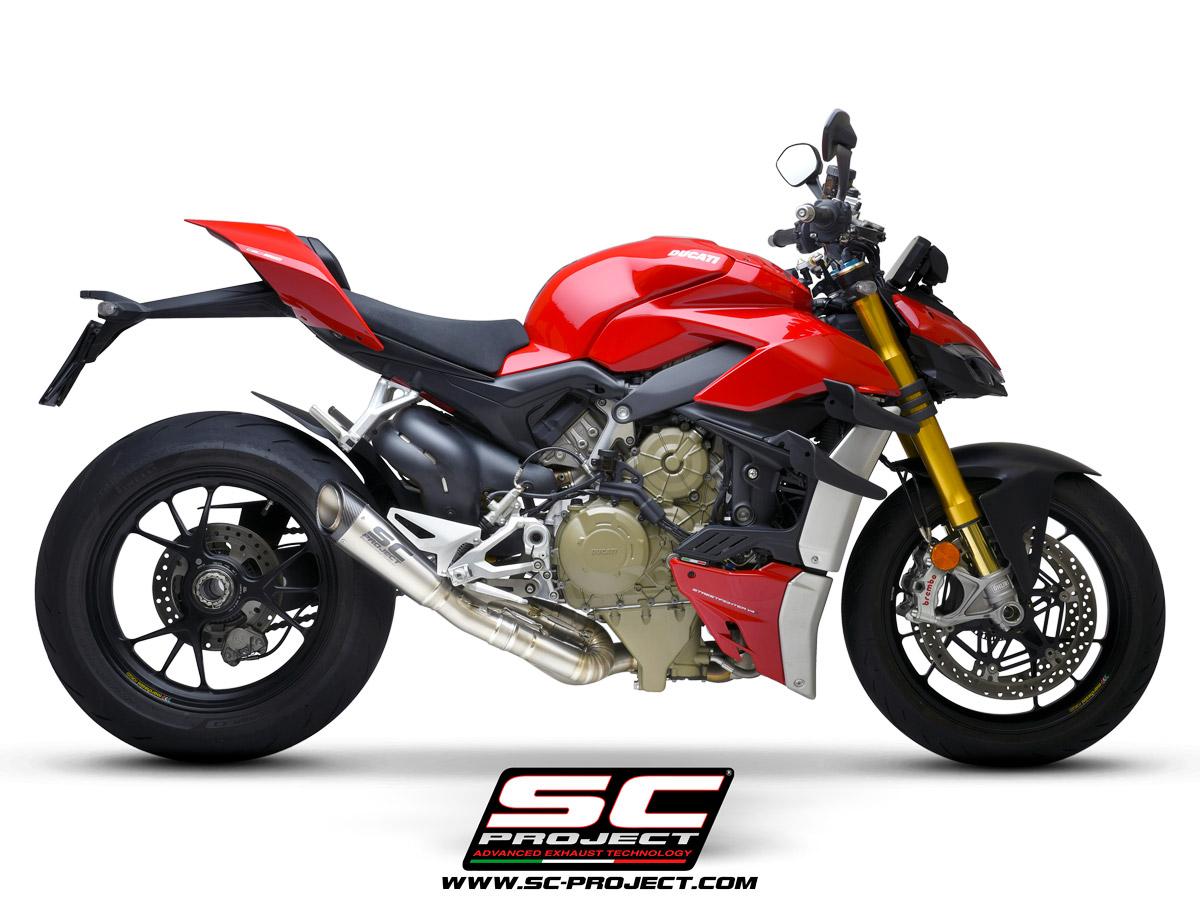 DUCATI STREETFIGHTER V4 (2020) S1 Muffler, titanium, De-Cat link