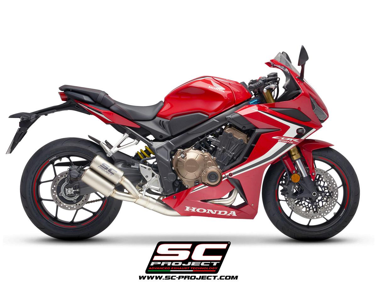 HONDA CBR650R (2019 – 2020) Full Exhaust System 4-1-2, with Twin CR-T Muffler, titanium