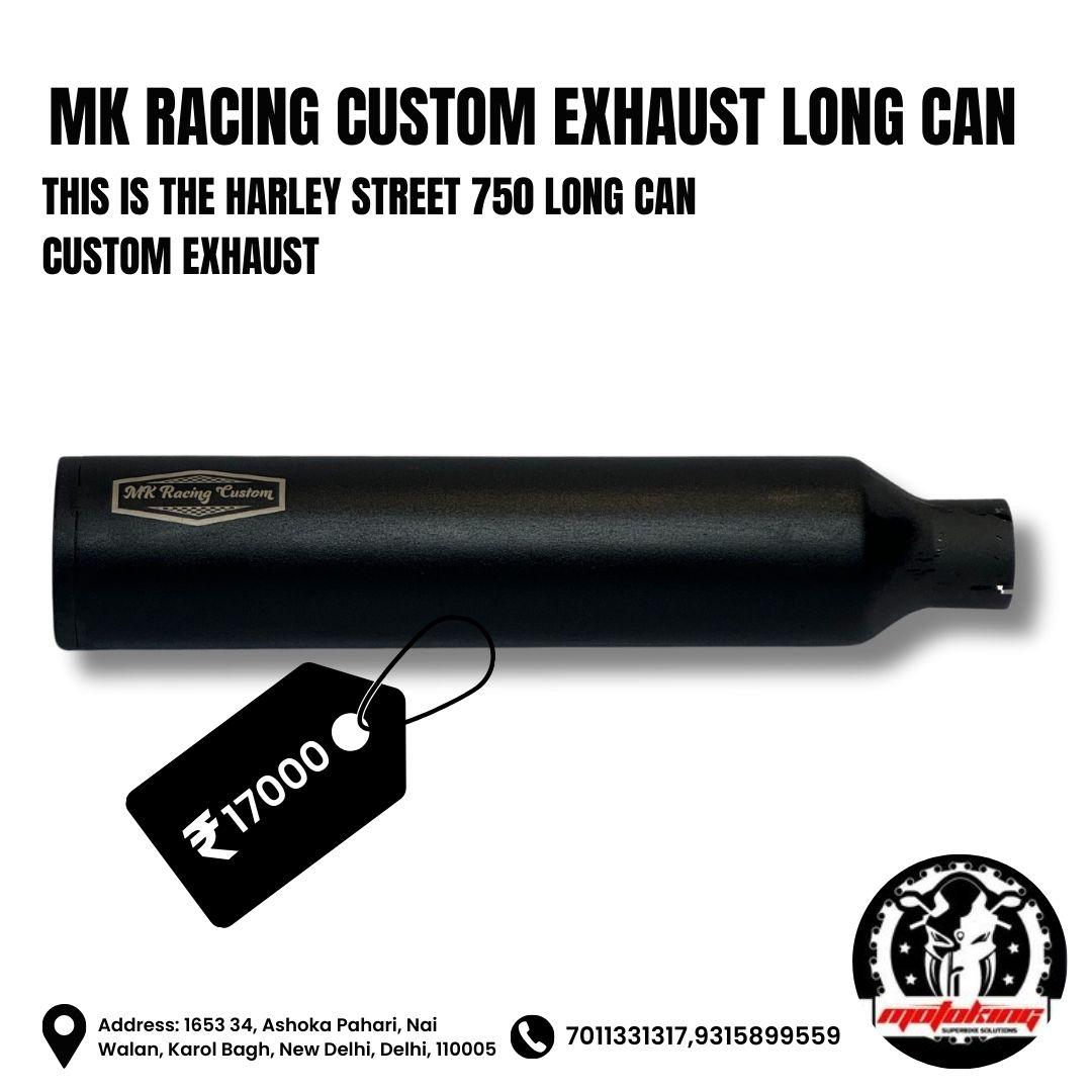 MK RACING CUSTOM EXHAUST LONG CAN HARLEY STREET 750