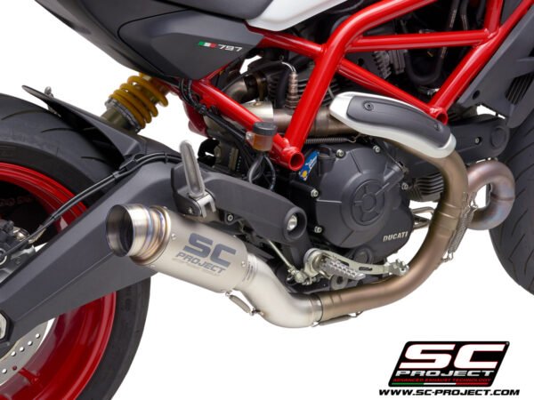 SC Project Performance Exhaust for Ducati Monster 797 (2017-2020) GP70-R Muffler, Titanium