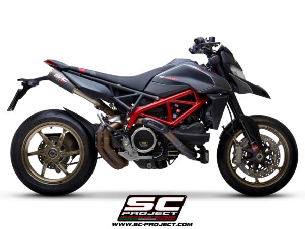 SC Project Performance Exhaust for Ducati Hypermotard 950/ SP (2019-2021) Pair of CR-T M2 mufflers, carbon fibre, with titanium end cap