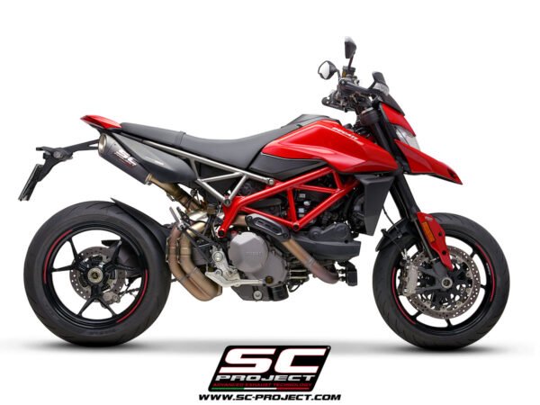 SC Project Performance Exhaust for Ducati Hypermotard 950/ SP (2019-2021) Pair of S1-Carbon Mufflers, Carbon fiber, with Carbon fiber end cap