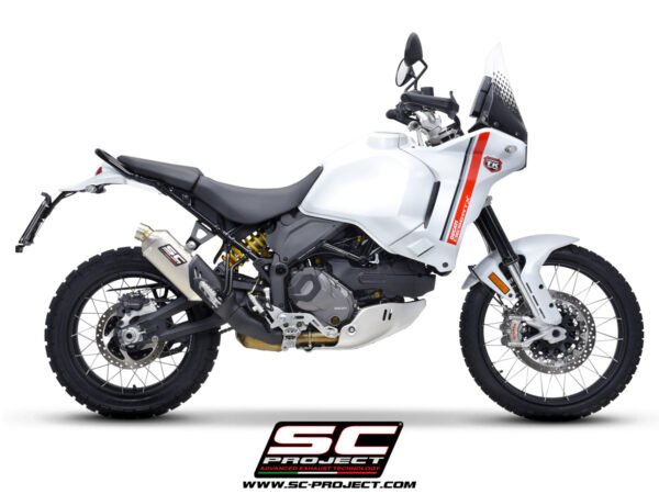 SC Project Performance Exhaust for Ducati Desert X Rally Raid Muffler, titanium