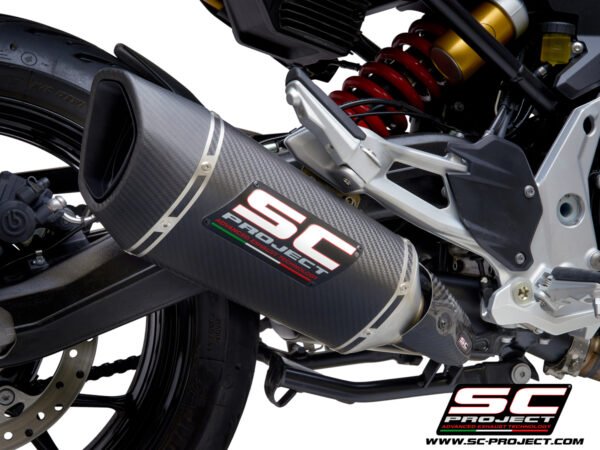 SC Project Performance Exhaust for BMW F 900 XR (2020-2025) SC1-R Muffler, Carbon fiber, with carbon fiber end cap