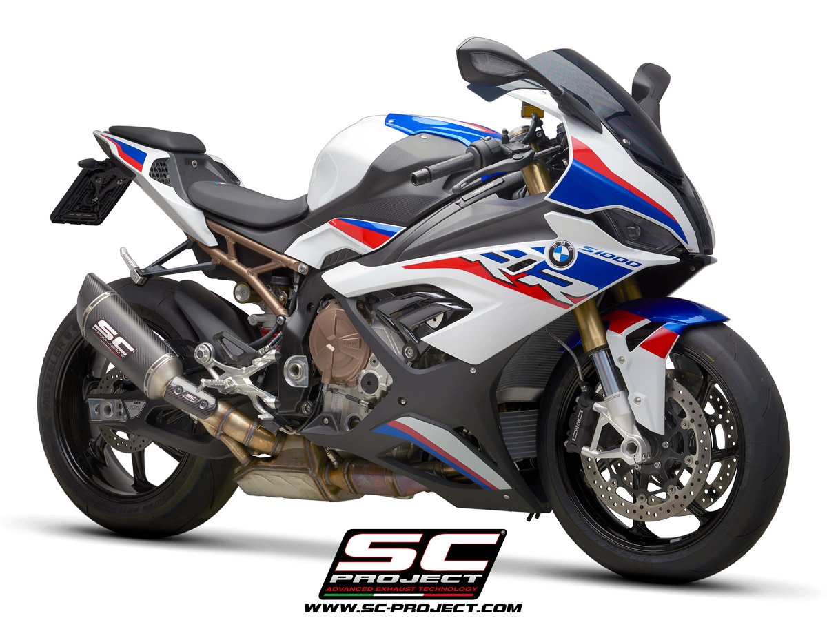SC Project Performance Exhaust for BMW S1000RR (2020-2025) BS6 Exhaust SC1-R Muffler, Carbon fiber, with Carbon fiber end cap - Image 2