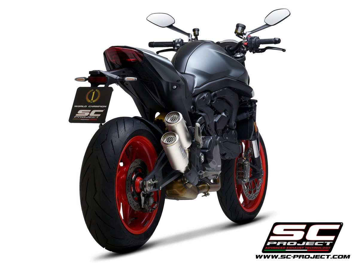 SC Project Performance Exhaust for Ducati Monster 937/ 950 (2021-2025) Twin CR-T Titaniun Exhaust - Image 3