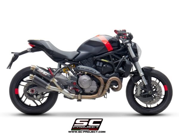 SC Project Performance Exhaust for Ducati Monster 821 (2018-2021) Twin GP double overlapping Muffler, Carbon fiber