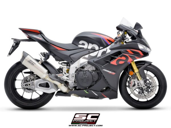 SC Project Performance Exhaust for Aprila RSV4 (2021-2022) Exhuast SC1-R Muffler, titanium, with carbon fiber end cap