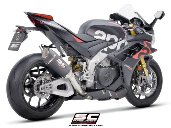 SC Project Performance Exhaust for Aprilia RSV4 (2021-2022) Exhuast SC1-R Muffler (250mm), carbon fiber, with carbon fiber end cap