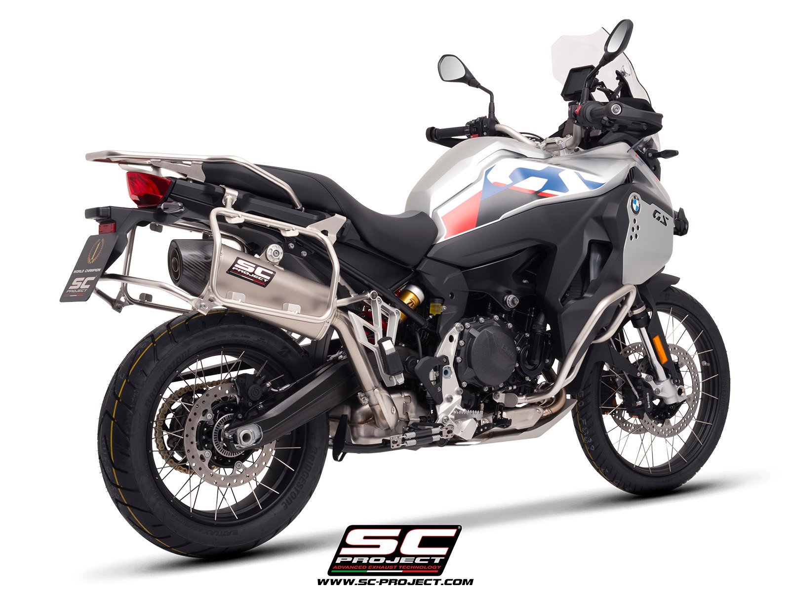 SC Project Performance Exhaust for BMW F900 GS Adventure X-Plorer II GT Titanium Exhaust - Image 2