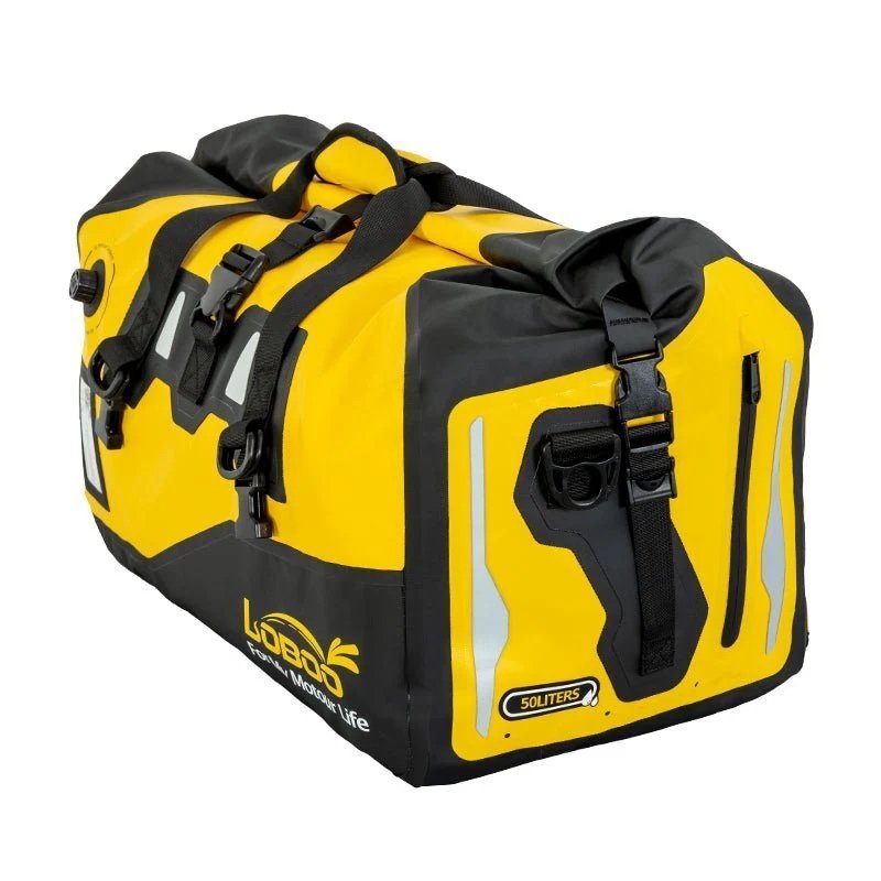 BWB40P02YL | Universal | Loboo | 40L Yellow Motorcycle Travel PVC Tail Waterproof Bag - Image 2