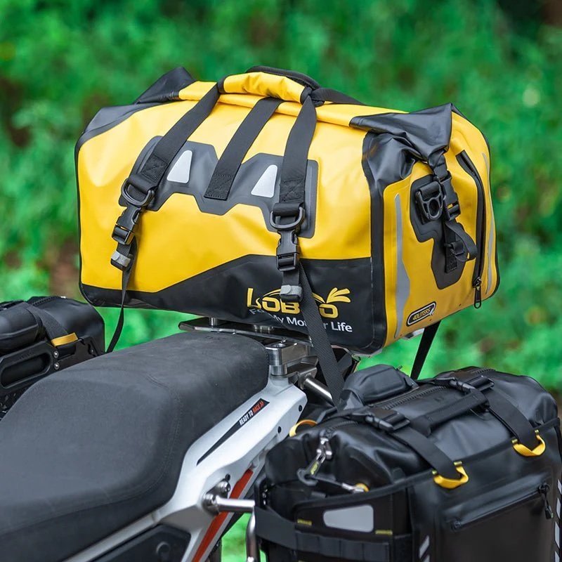 BWB40P02YL | Universal | Loboo | 40L Yellow Motorcycle Travel PVC Tail Waterproof Bag - Image 4
