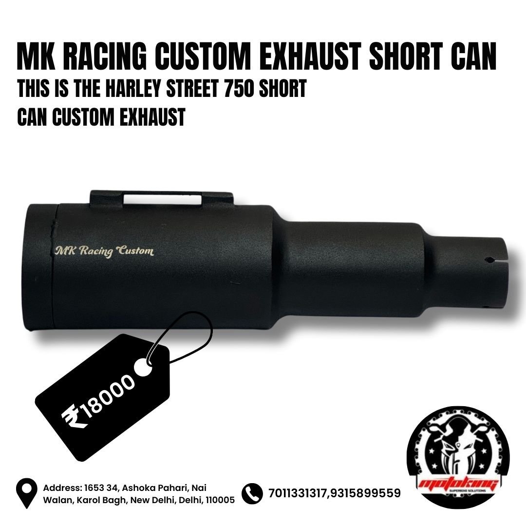 BLK-10589 | Harley DAVIDSON  | STREET 750 | MK Racing | CUSTOM EXHAUST SHORT CAN