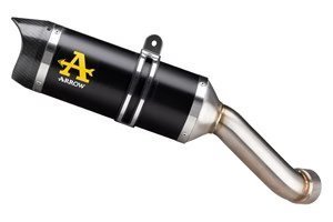 71912AKN | Kawasaki | Z 900 | 2020 - 2024 | Arrow | Exhaust Street Thunder aluminium "Dark"  with carby end cap