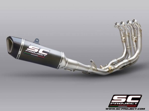 SC Project Full Exhaust System for BMW S1000RR (2020-2025) BS6 Exhaust Full Exhaust System 4-1, Titanium, with Carbon SC1-R Muffler ( 350 mm )