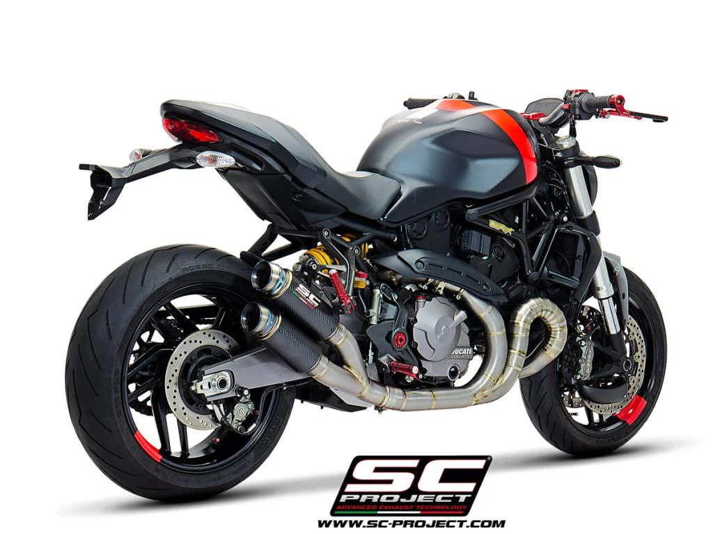 SC Project Full Exhaust System for Ducati Monster 821 (2018-2021) Titanium Full exhaust system 2-1 compatible with Stock and SC-Project mufflers (muffler not included) - Image 2