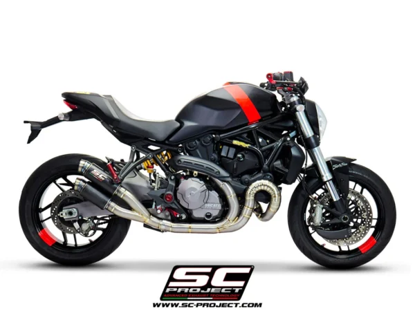 SC Project Full Exhaust System for Ducati Monster 821 (2018-2021) Titanium Full exhaust system 2-1 compatible with Stock and SC-Project mufflers (muffler not included)