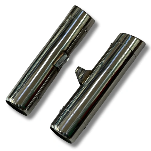 BLK-23383 | Royal Enfield | Continental GT 650 | Ixil | Classic Ironhead -2 Exhaust - WHITE