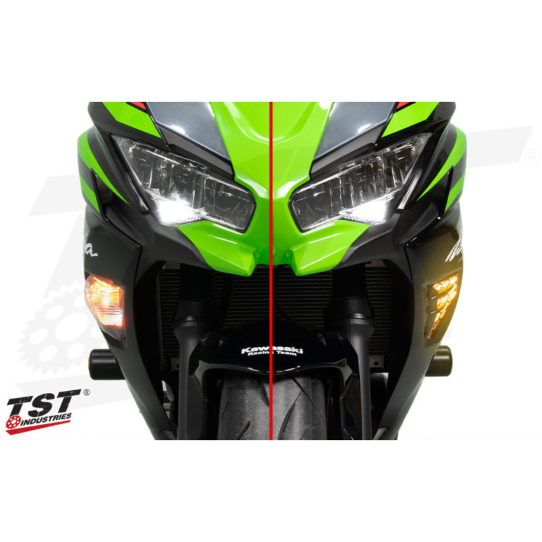FLK03C | Kawasaki | Ninja Sportbikes | TST | Nexus LED Front Turn Signals - Image 5