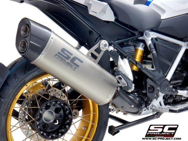 SC Project Performance Exhaust for R 1250 GS BS4 (2019-2020) Exhaust Adventure Muffler, Titanium, with Carbon fiber end cap