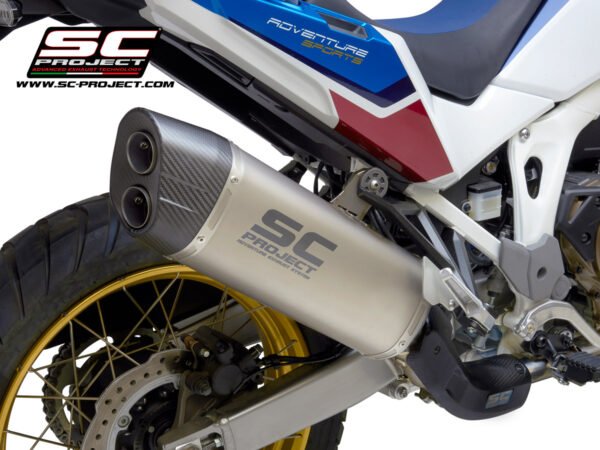 SC Project Performance Exhaust for Honda CRF1100L AFRICA TWIN (2020-2021) - ADVENTURE Adventure Muffler, Titanium, with Carbon fiber end cap