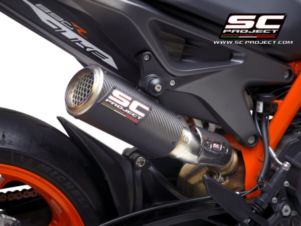 SC Project Performance Exhaust for KTM 790 Duke CR-T M2 Muffler, carbon fibre, with titanium end cap