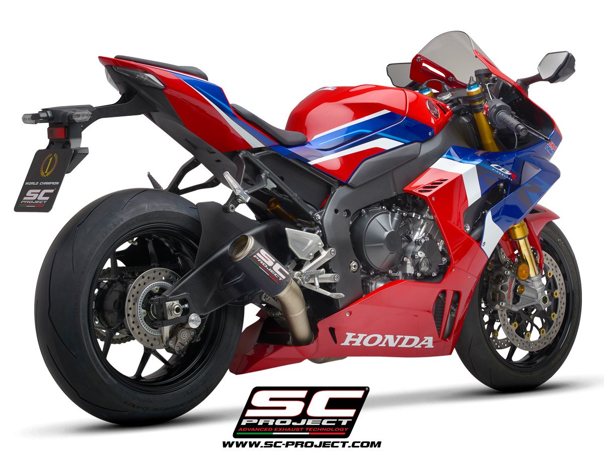 SC Project Performance Exhaust for Honda CBR 1000RR-R (2020) CR-T Muffler, carbon fiber, with titanium end cap - Image 2