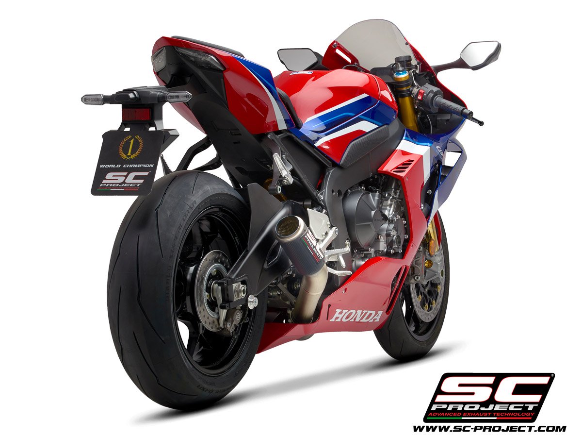 SC Project Performance Exhaust for Honda CBR 1000RR-R (2020) CR-T Muffler, carbon fiber, with titanium end cap - Image 3