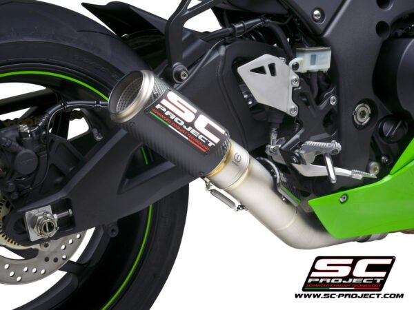 SC Project CR-T Exhaust for Kawasaki ZX-10R/ RR (2021-2024), Carbon Fiber, with de-cat link pipe