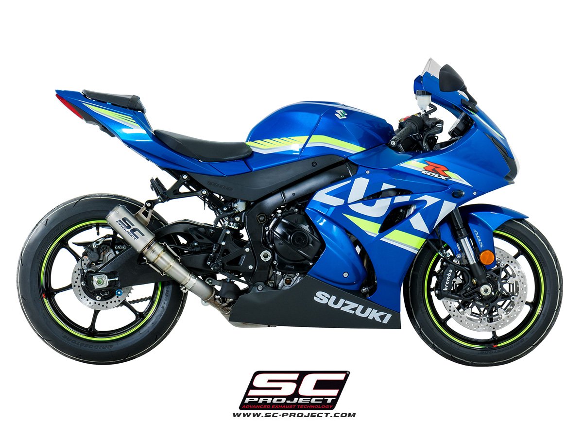SC Project Performance Exhaust for Suzuki GSX-R1000 CR-T Muffler, Titanium, with mesh on exit pipe - Image 2