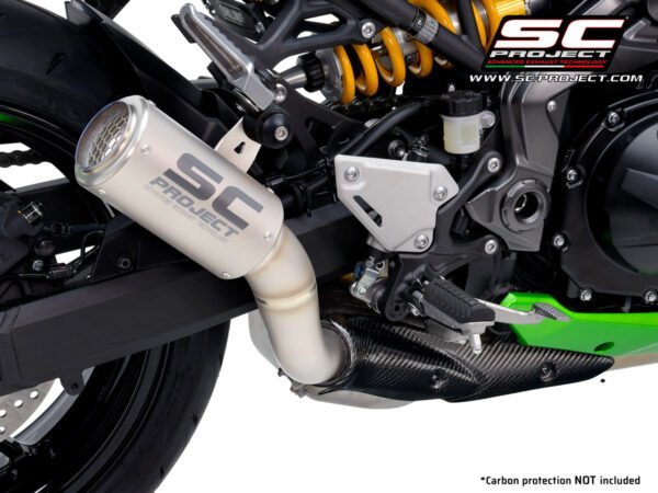 SC Project Performance Exhaust for Kawasaki Z900 BS6 (2020-2021) CR-T Muffler, Titanium, with Titanium mesh, (NO Carbon Protection)
