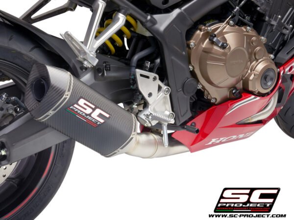 SC Project Full Exhaust System for Honda CBR650R (2019 - 2020) Full Exhaust System 4-1, with SC1-M Muffler, carbon fiber, with carbon fiber end cap