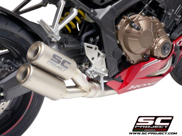 SC Project Full Exhaust System for Honda CBR650R (2019 - 2020) Full Exhaust System 4-1-2, with Twin CR-T Muffler, Titanium