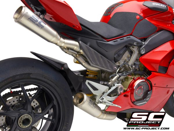 SC Project Full Exhaust System for Ducati Panigale V4-V4S (2019-2020) Full Exhaust System 4-2, Titanium, with Titanium S1-GP Mufflers