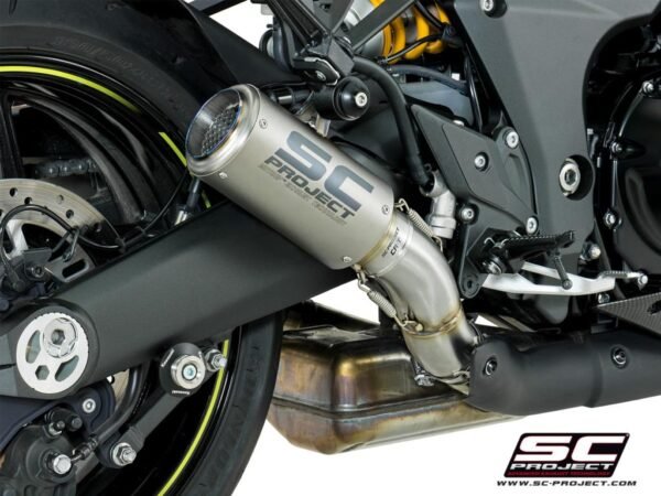 SC Project Performance Exhaust for Kawasaki Z1000 (2017-2020) Pair of CR-T Mufflers, titanium, with titanium end cap