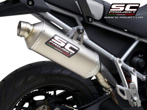 SC Project Performance Exhaust for Triumph Tiger 900 Rally Raid Muffler, Titanium, with Titanium end cap