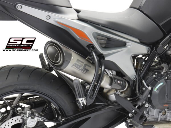 SC Project Performance Exhaust for KTM 790 Duke S1 Muffler, Titanium, with Carbon fiber end cap