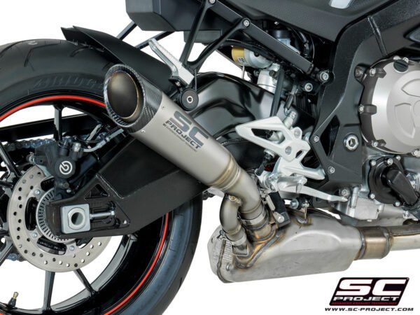 SC Project Performance Exhaust for S 1000R (2017-2020) Exhaust S1 Muffler, titanium, with carbon fiber end cap