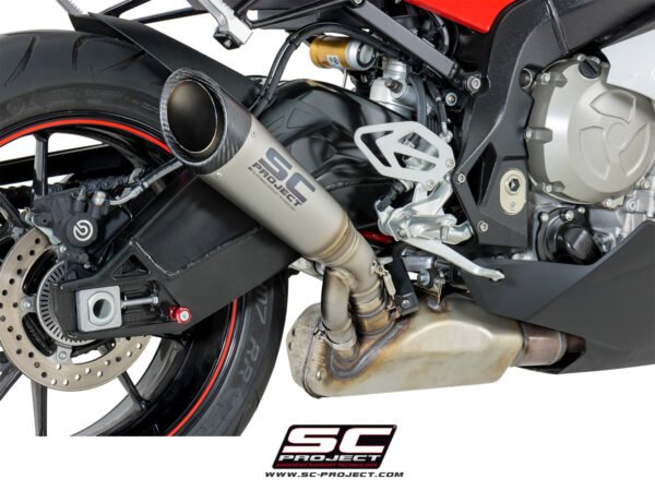 SC Project Performance Exhaust for S 1000RR (2017-2018) Exhaust S1 Muffler, Titanium, with Carbon fiber end cap